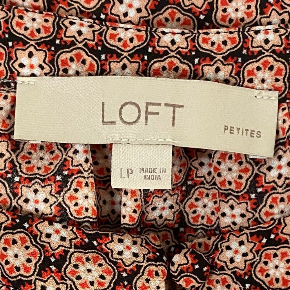 Loft Long Sleeve Floral Top Size Large Petite - Picture 4 of 5